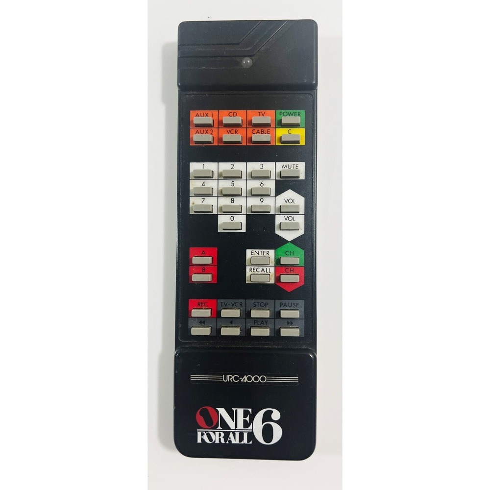 Genuine One For‎ All 6 TV VCR Cable Remote Control URC-4000
